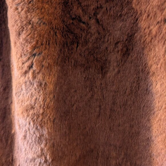 Bird by Juicy Couture Cognac Brown Faux Fur Vest Women's Sz P - Picture 4 of 6